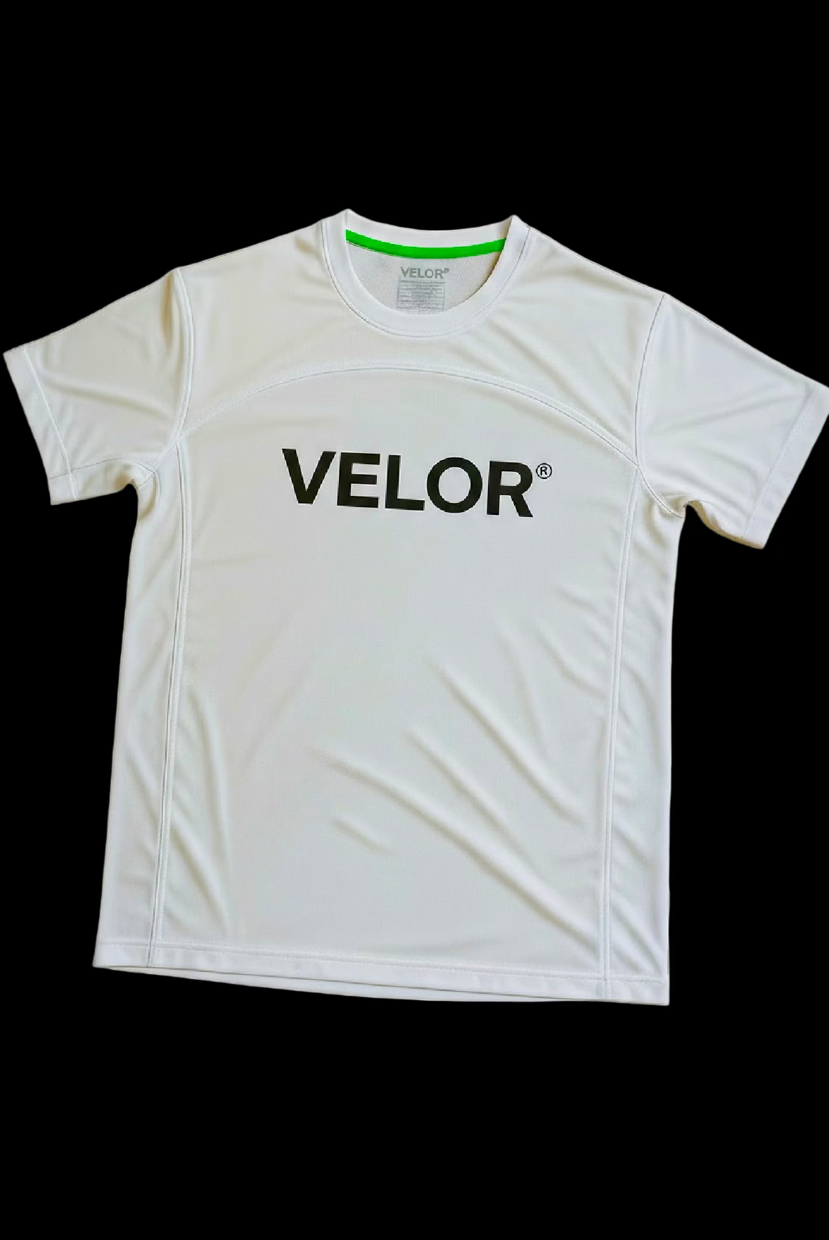 VELOR® Drop 01 — White Performance Tee